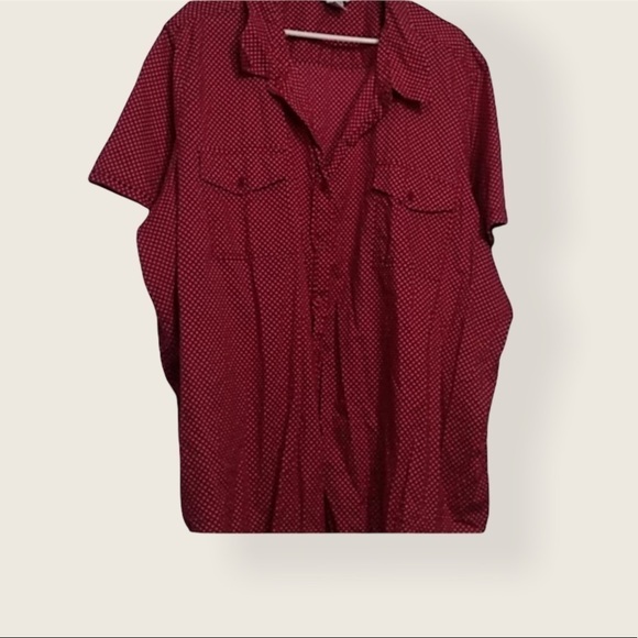 Only Necessities Red Button Up Women’s Size 4x - Picture 1 of 1